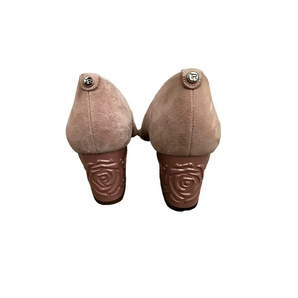 Taryn Rose Women's Beige Suede Slip On Pointed Toe Platform Heel Size US 11 - Picture 2 of 3